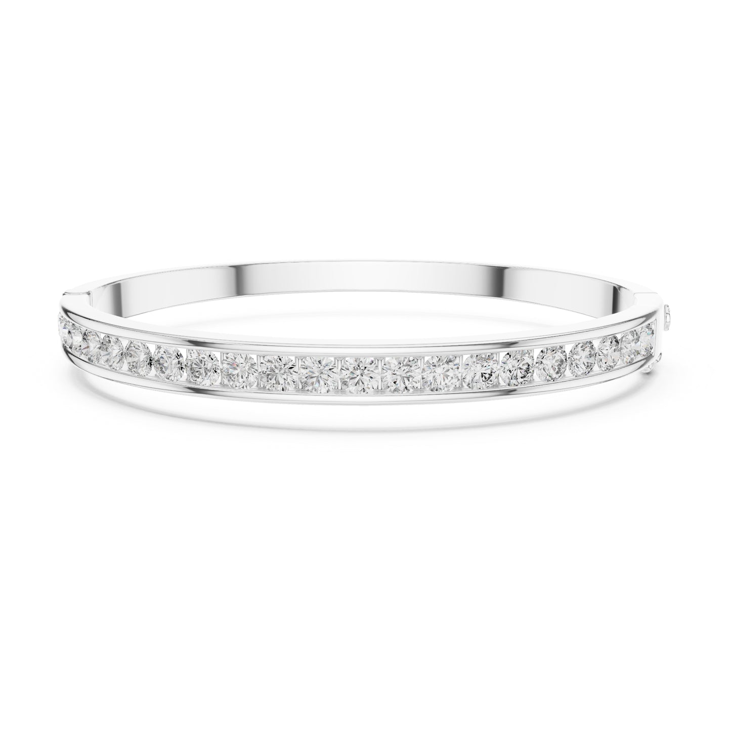 3.57Ct Round Cut White Colorless Diamond Art Deco Cluster Vintage Party Wear Bangle Gift For Women's