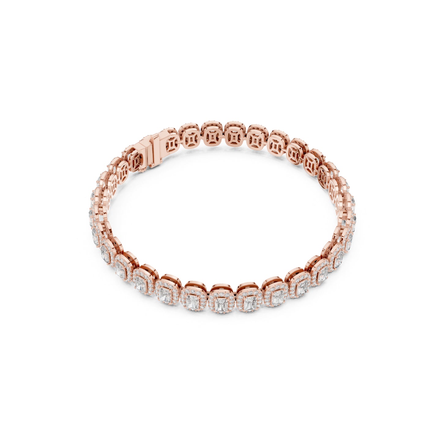 6.40CT Round and Radiant Cut Diamond Unique Prong Set Handcrafted Classic Wedding Wear Bracelet Gift For Women's