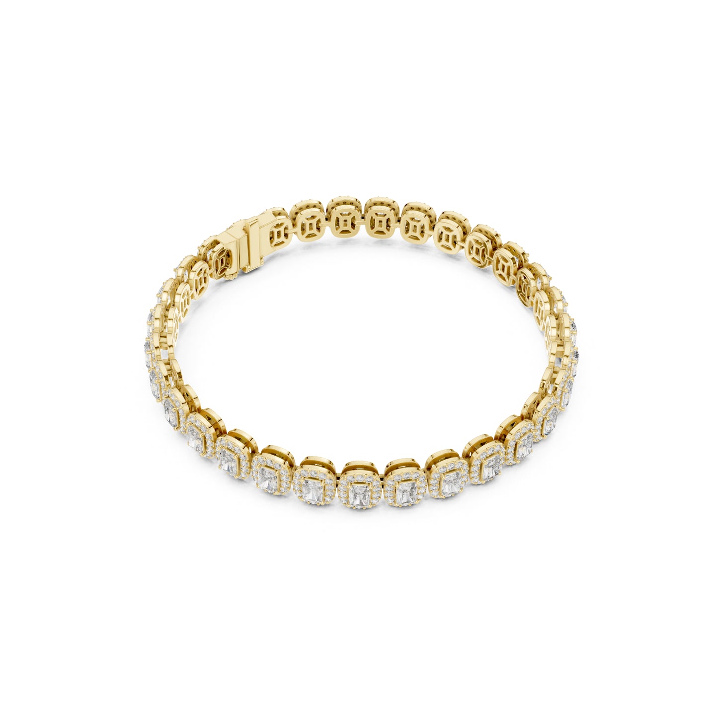 6.40CT Round and Radiant Cut Diamond Unique Prong Set Handcrafted Classic Wedding Wear Bracelet Gift For Women's