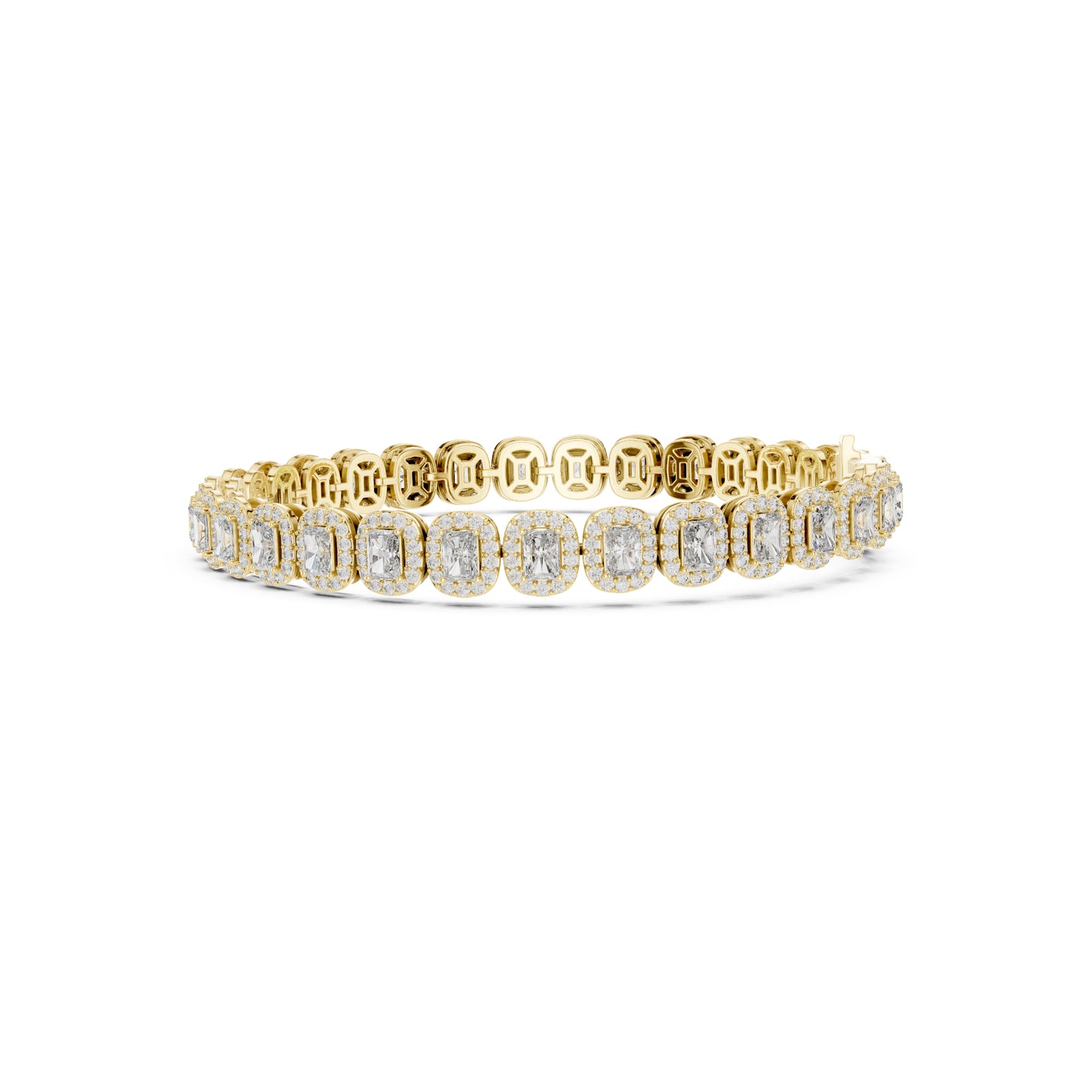 6.40CT Round and Radiant Cut Diamond Unique Prong Set Handcrafted Classic Wedding Wear Bracelet Gift For Women's