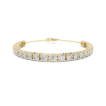 7.14Ct Round Cut High Quality Lab Grown Diamond Vintage Cluster Sparkling Dainty Charm Bracelet For Women's