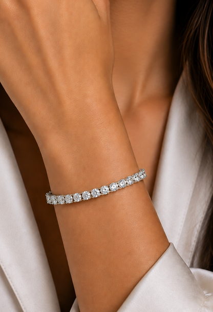 7.14Ct Round Cut Lab Grown Diamond Classic Tennis Bracelet