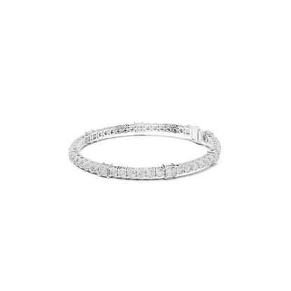 6.52Ct Round and Princess Cut White Colorless Lab Grown Diamond Unique Vintage Elegant Classic Wedding  Bracelet Gift For Women's