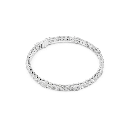 6.52Ct Round and Princess Cut White Colorless Lab Grown Diamond Unique Vintage Elegant Classic Wedding  Bracelet Gift For Women's