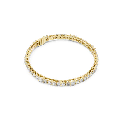 6.52Ct Round and Princess Cut White Colorless Lab Grown Diamond Unique Vintage Elegant Classic Wedding  Bracelet Gift For Women's