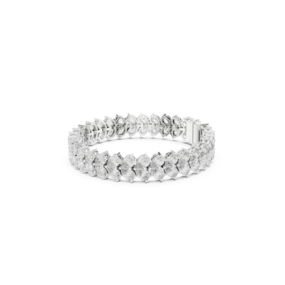 17.58 CT  pear Cut Top Grade Diamond Unique Simple Delicate Cluster Tennis Bracelet Gift For Her