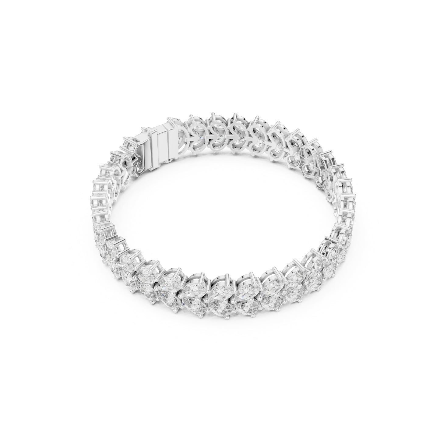 17.58 CT  pear Cut Top Grade Diamond Unique Simple Delicate Cluster Tennis Bracelet Gift For Her