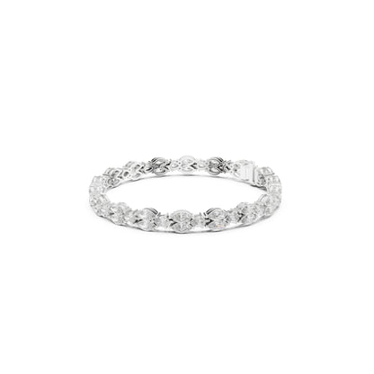 Round Cut High Quality Diamond Antique Delicate Three Stone Sparkling Bridesmaid Tennis Bracelet Gift For Her