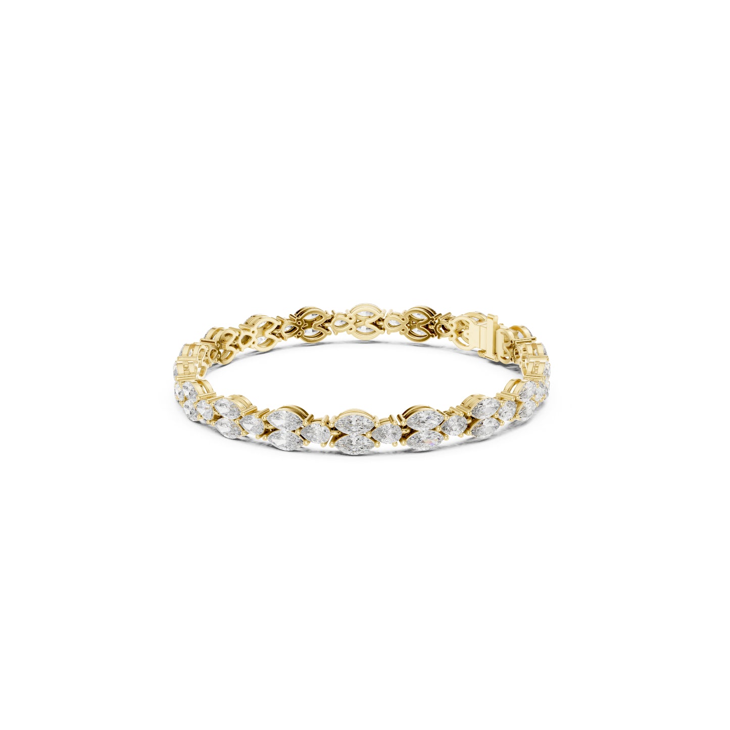 Round Cut High Quality Diamond Antique Delicate Three Stone Sparkling Bridesmaid Tennis Bracelet Gift For Her