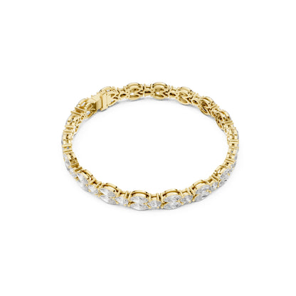 Round Cut High Quality Diamond Antique Delicate Three Stone Sparkling Bridesmaid Tennis Bracelet Gift For Her