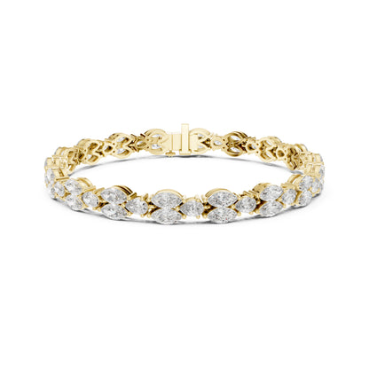 Round Cut High Quality Diamond Antique Delicate Three Stone Sparkling Bridesmaid Tennis Bracelet Gift For Her