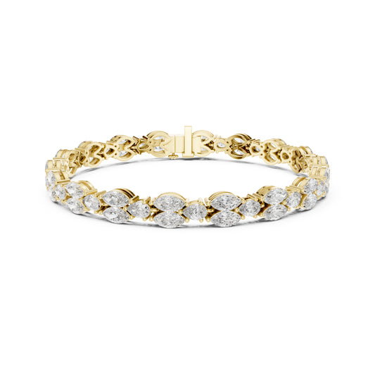 Round Cut High Quality Diamond Antique Delicate Three Stone Sparkling Bridesmaid Tennis Bracelet Gift For Her