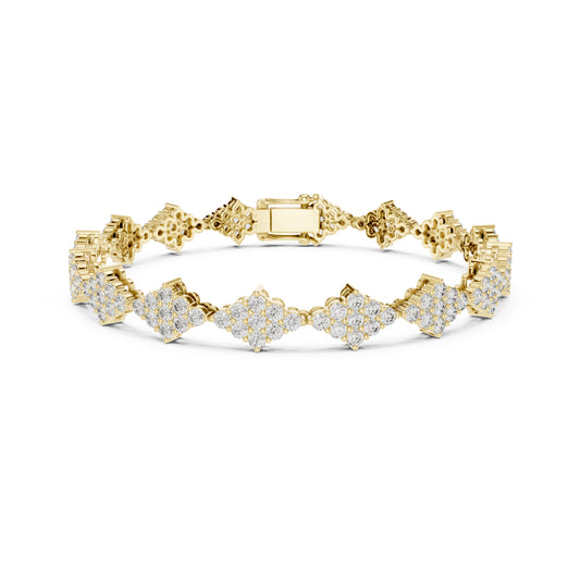 5.76 Ct Round Cut Top Grade Diamond Elegant Minimalist Pave Set Vintage Stunning Party Wear Bracelet  For Her