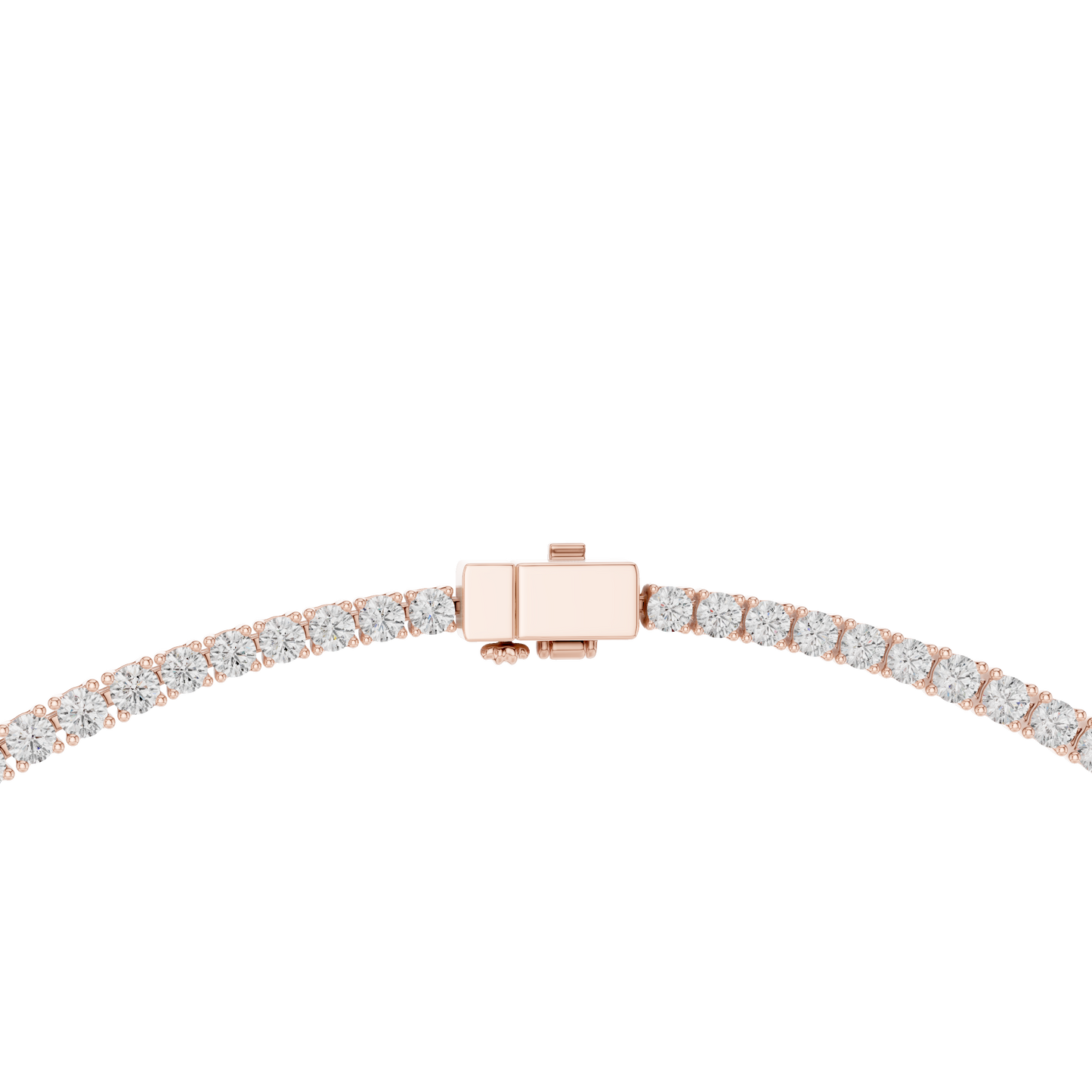 14k Solid Rose Gold Round Cut Lab Grown Diamond fantastic Vintage Diamond Necklace For Bridal Gift