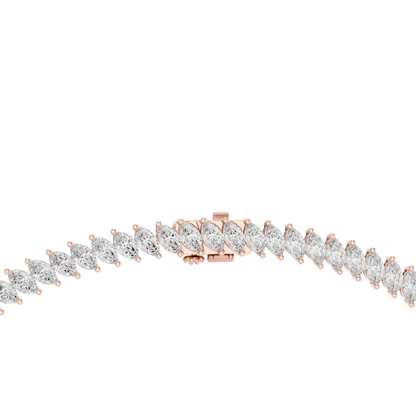 Marquise Cut Lab Grown & Natural Diamond Very Stunning And Classic Look Women Necklace For Her