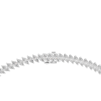 Marquise Cut Lab Grown & Natural Diamond Very Stunning And Classic Look Women Necklace For Her