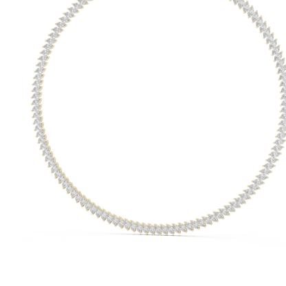 Marquise Cut Lab Grown & Natural Diamond Very Stunning And Classic Look Women Necklace For Her