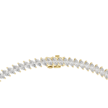 Marquise Cut Lab Grown & Natural Diamond Very Stunning And Classic Look Women Necklace For Her