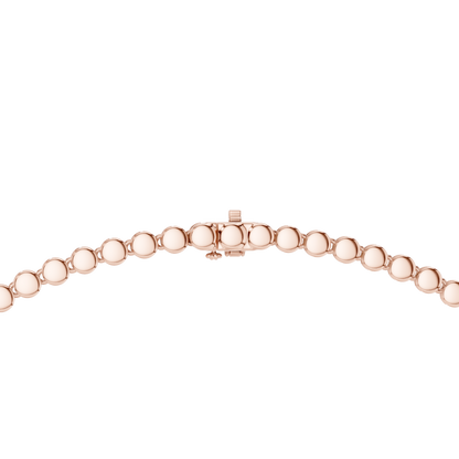 7.26 Ct Round Cut Lab grown & Natural Diamond 14k Solid Rose Gold  Wedding Wear Necklace for Her