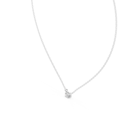 Emerald Shape New Style Vintage 14k Solid Gold Diamond Pendant For Women Daily Wear