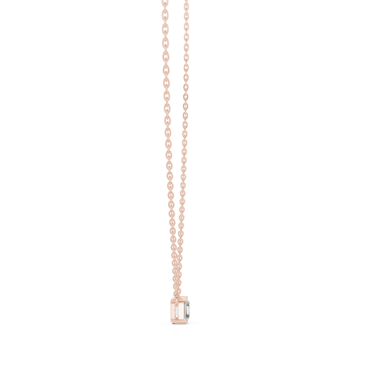 Elegance Emerald Square Shape Lab Grown Unique Shining Diamond Pendant For Occasional Wear