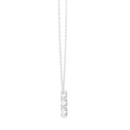 Round Shape 1.07 Ct Lab Grown 10k Solid White Gold Stunning Vintage Style Diamond Pendant For Wedding Wear