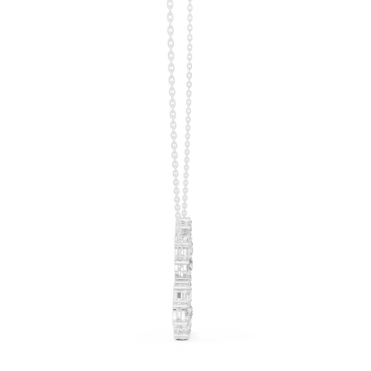 Multiple Diamond Heart Type  2.68 Ct Lab Grown-Natural Classy Every Shining Diamond Pendant For Women