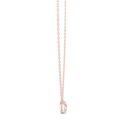 Emerald & Pear Shape 2 Stone Solitaire  Lab Grown 18k Solid Gold Diamond Pendant For Her