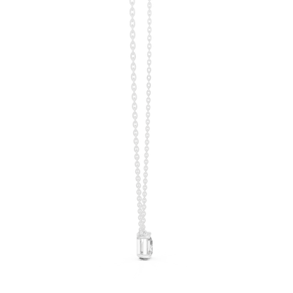 Emerald & Pear Shape 2 Stone Solitaire  Lab Grown 18k Solid Gold Diamond Pendant For Her