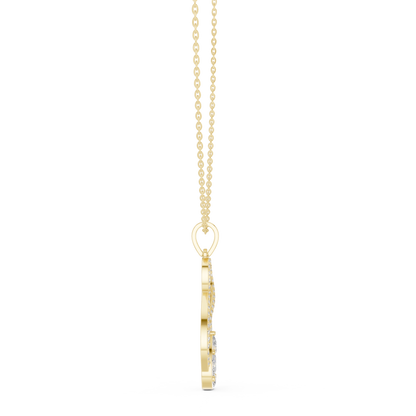 Pear, Round, & Marquise Drop Type Vintage Elegance Diamond Pendant For Women Daily Wear