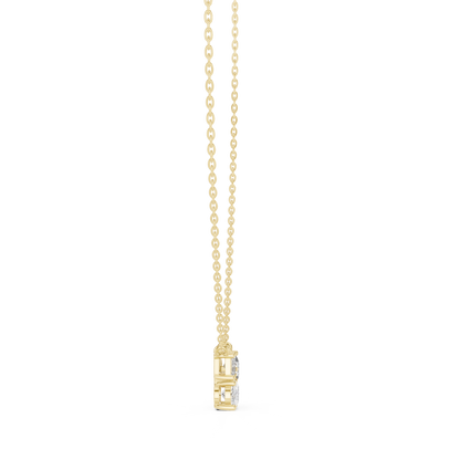 Cushion, Emerald & Oval Shape 1.73 Ct Lab Grown Three Stone Classic Solitaire Diamond Pendant For Her