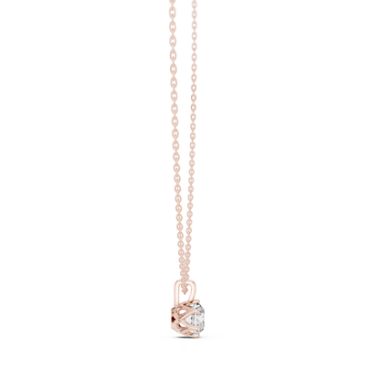 labgrown 1.00 Ct Diamond Round Shape Diamond Pendant For Her In 18K Solid Gold