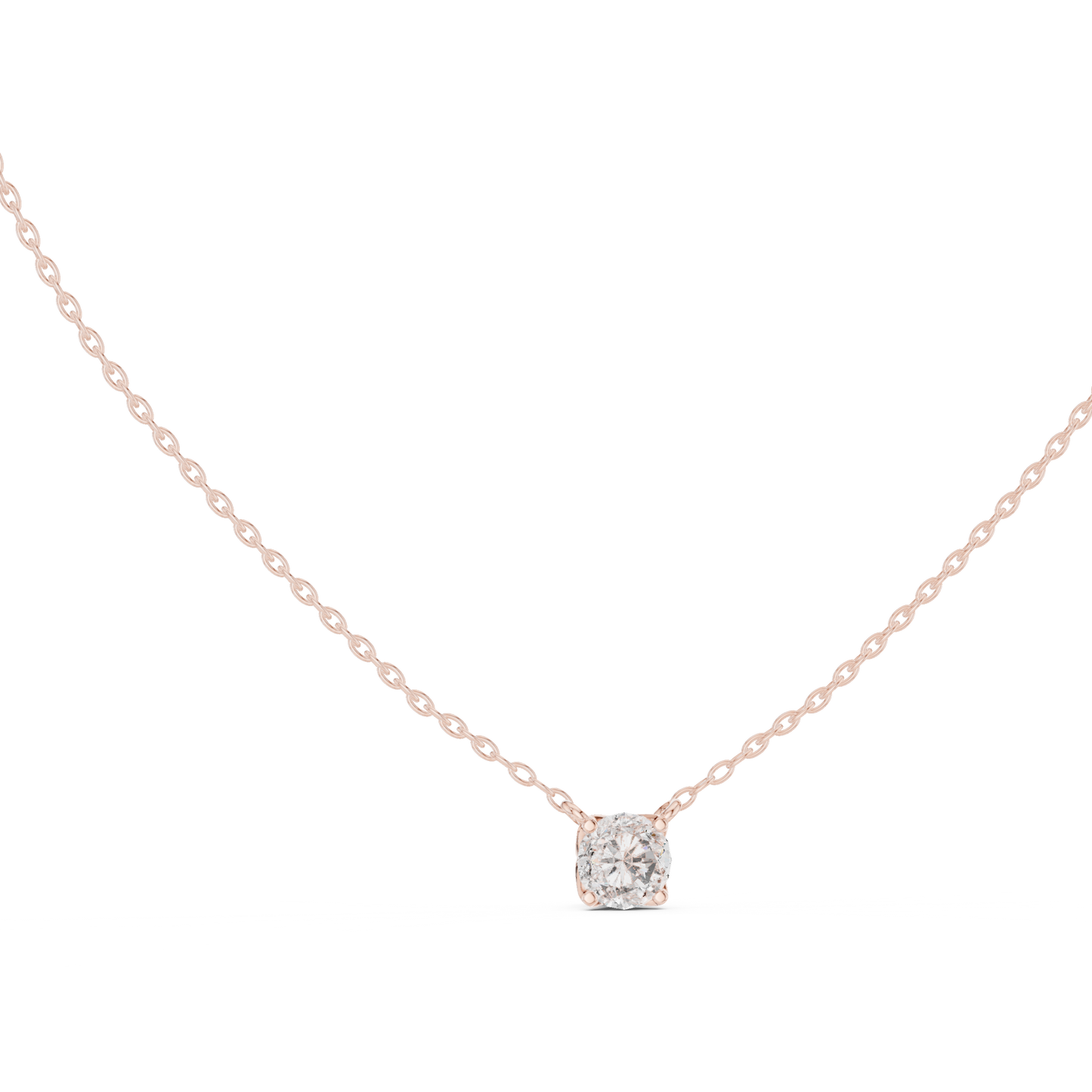 0.85 Carat Colorless sparkling labgrown Round Diamond Solitaire Pendant Necklace Gift For Her