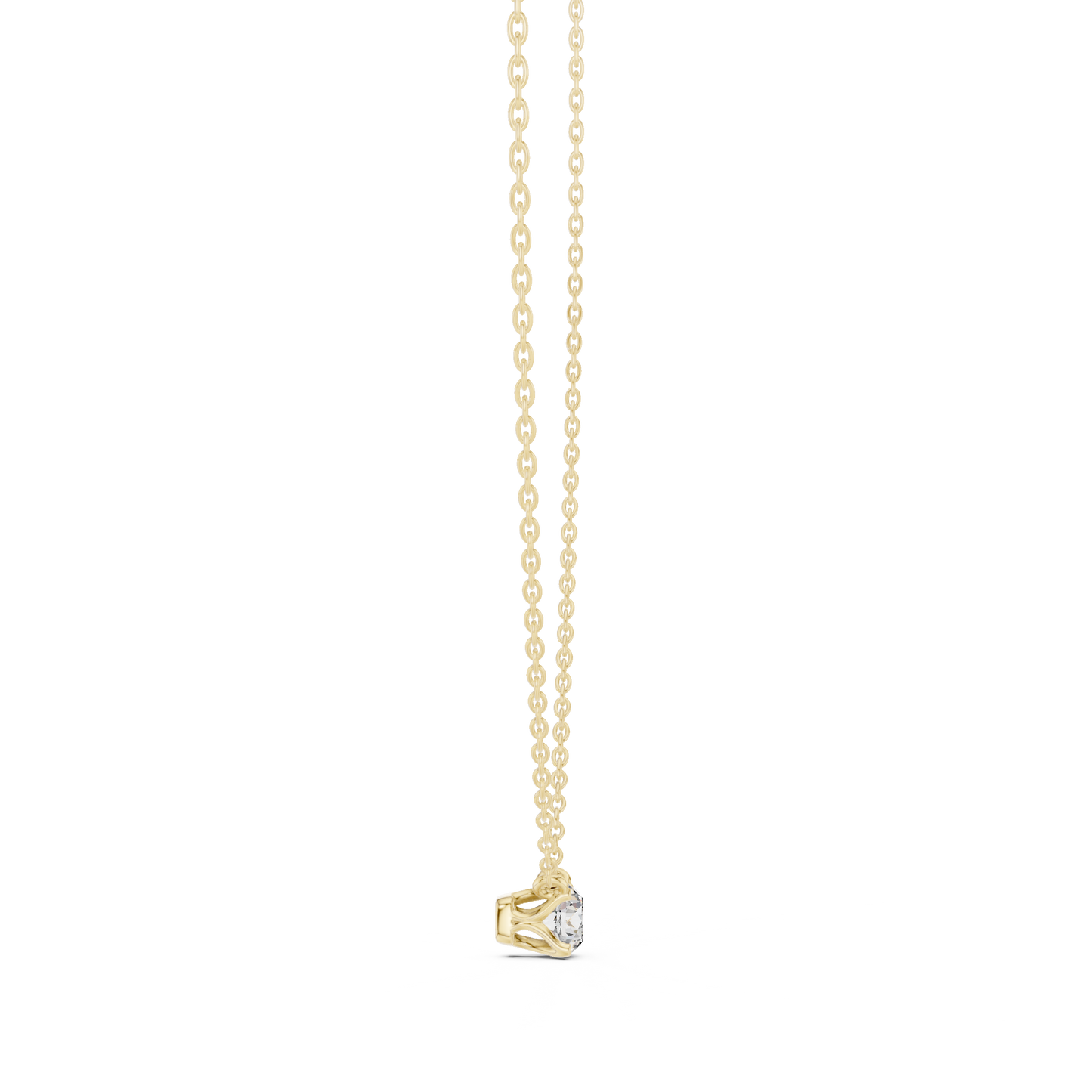 Classic 0.50 CT Round Cut labgrown Diamond Solitaire Pendant Minimalist Jewelry Collection