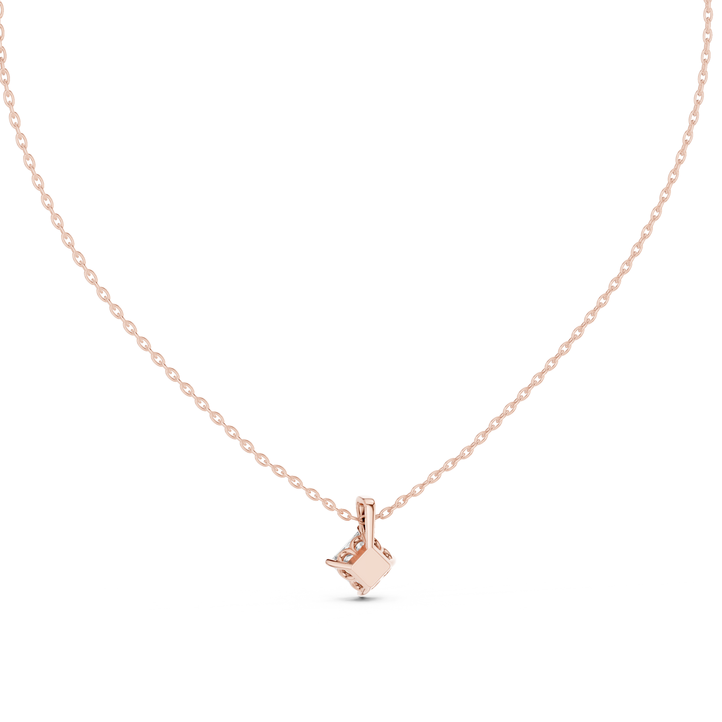 princess Cololress Labgrown Diamond Sparkling Pendant 1 Ct Solitaire 14K gold Jewelry