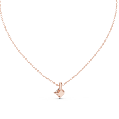 princess Cololress Labgrown Diamond Sparkling Pendant 1 Ct Solitaire 14K gold Jewelry
