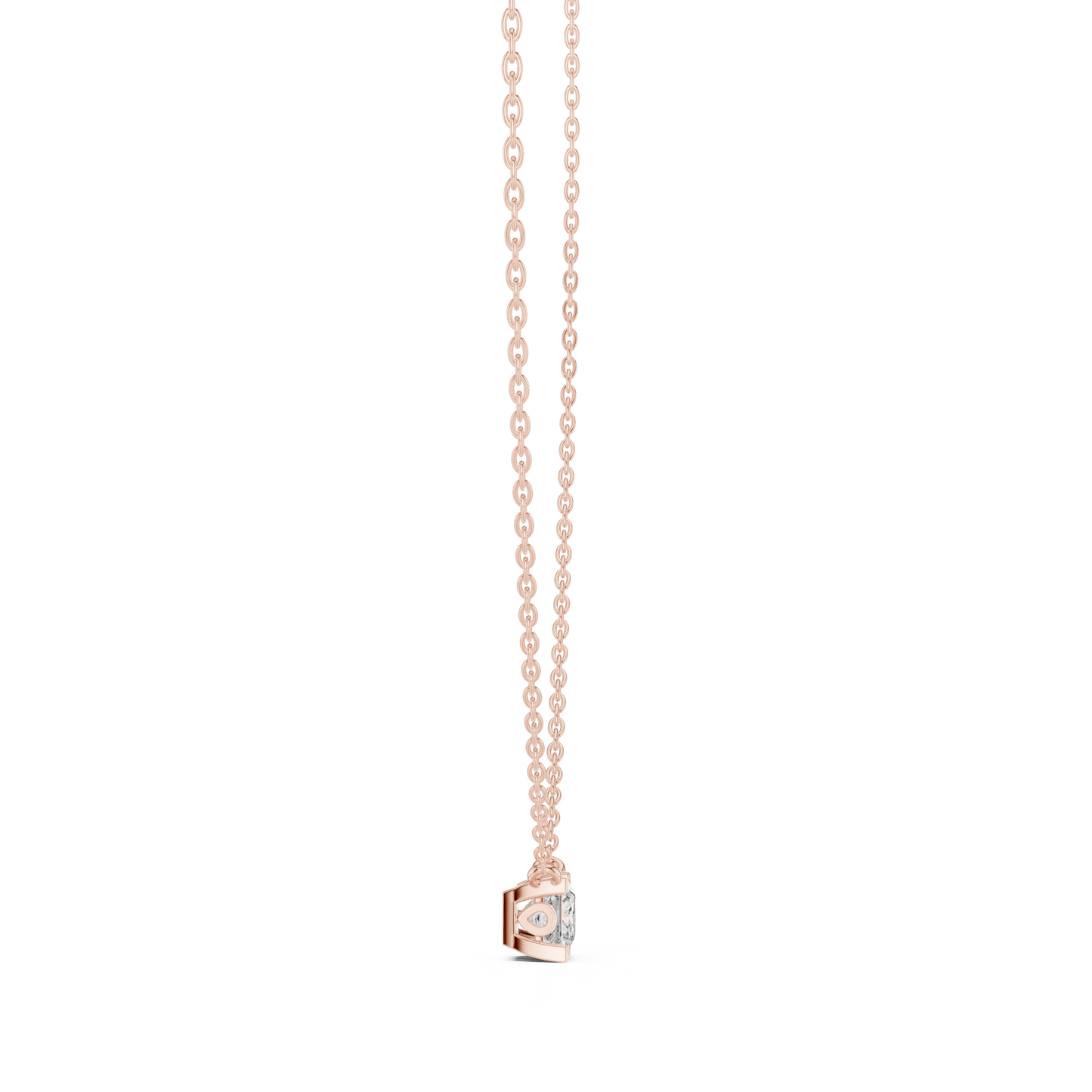 Elegant Princess Cut Solitaire Pendant 14K Gold Timeless Minimalist Jewelry For Women