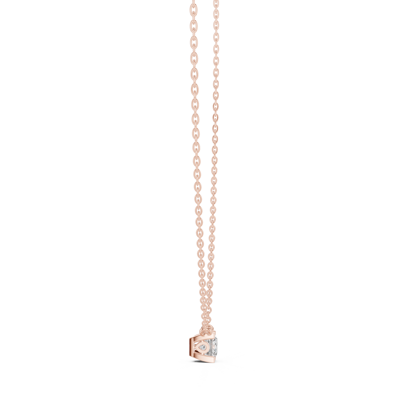 Princess Cut Solitaire Pendant Minimal Elegant Design In Gold Dainty Jewelry For Her