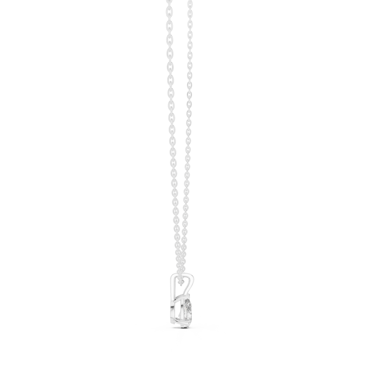 Elegant Pear Cut Labgrown Diamond Solitaire Pendant For Her In 14K Solid Yellow Gold