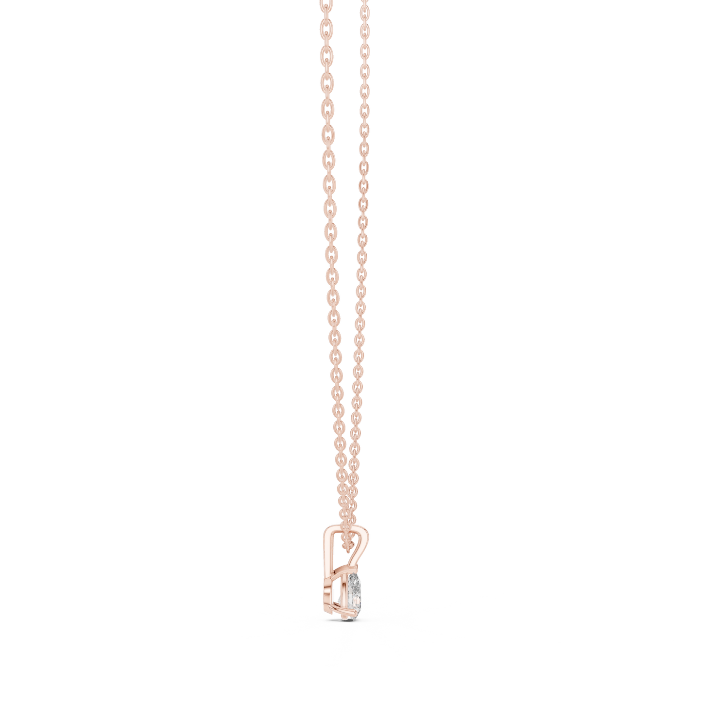 Classic 0.50 Ct Pear Cut Labgrown Diamond Solitaire Pendant For Her In 18K Solid Yellow Gold