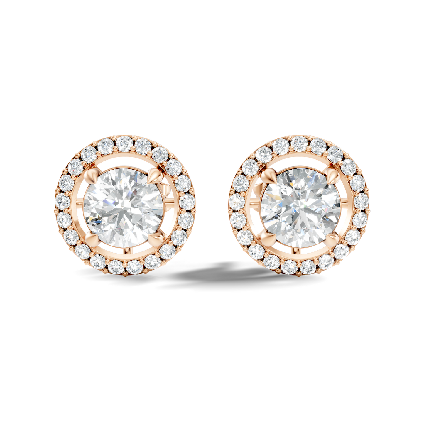 2.12 Ct Lab Grown Diamond Round Shape Minimalist New Classic Diamond Earrings For Wedding Wear