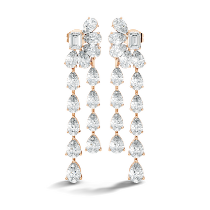 5.36 Carat Emerald & Pear Shape Lab Grown Diamond Elegance Vintage Earrings Daily wear For Women