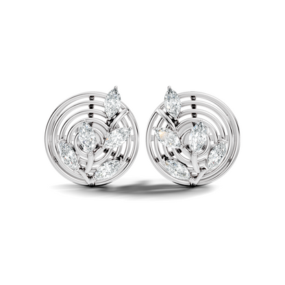 Marquise Cut 18k Solid Rose Gold New Style Ethically Wear Diamond Earrings For Women