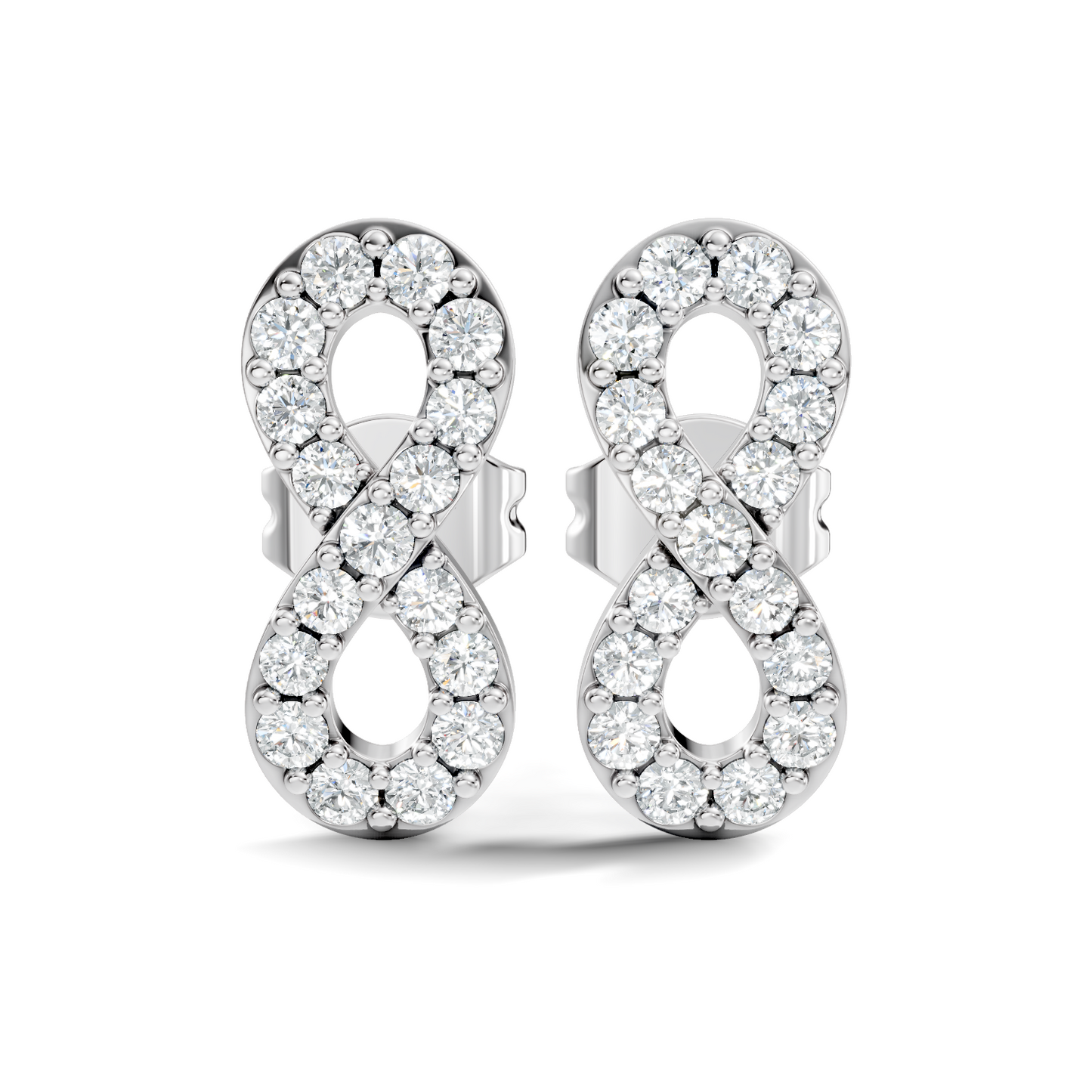 Round Shape Natural & lab grown Diamond 14k Solid Gold Shinning Unique New Studs Earrings For Weeding Wear