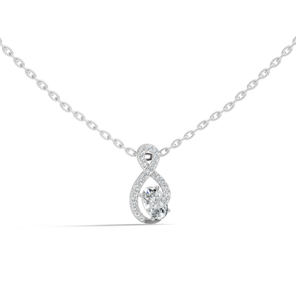 Round, Oval Lab Grown Diamond Minimalist Pendant Necklace  Elegant Daily Fashion