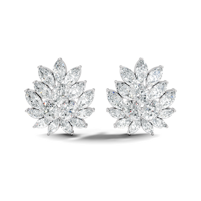 2.72 Ct Lab Grown and Natural Diamond Marquise & Oval Shape Diamond Dazzling Daily Wear Diamond Earrings