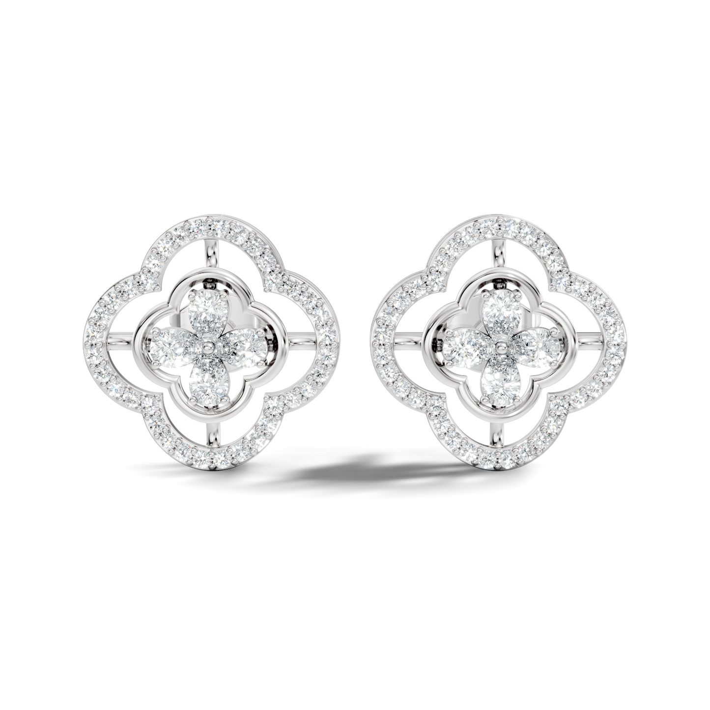 Pear & Round Shape Natural And Lab Grown Diamond Stunning Every Occasion Wear Diamond earrings For Her