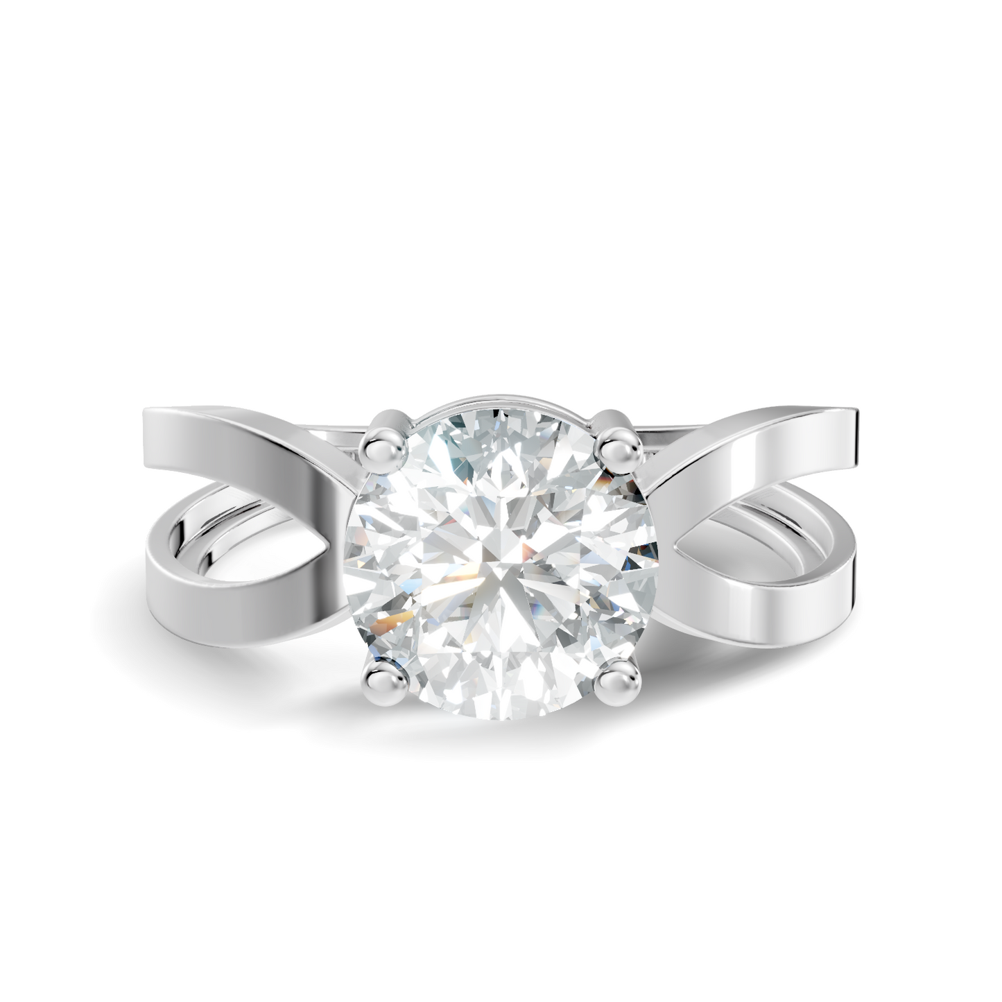 10K Solid Yellow Gold Round Cut Lab Grown Diamond Antique Solitaire Dainty Cluster Engagement  Ring For Her