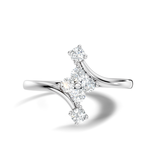 Round Cut Lab grown and Natural Diamond Vintage Minimalist Dainty Classic Promise  Ring For Her