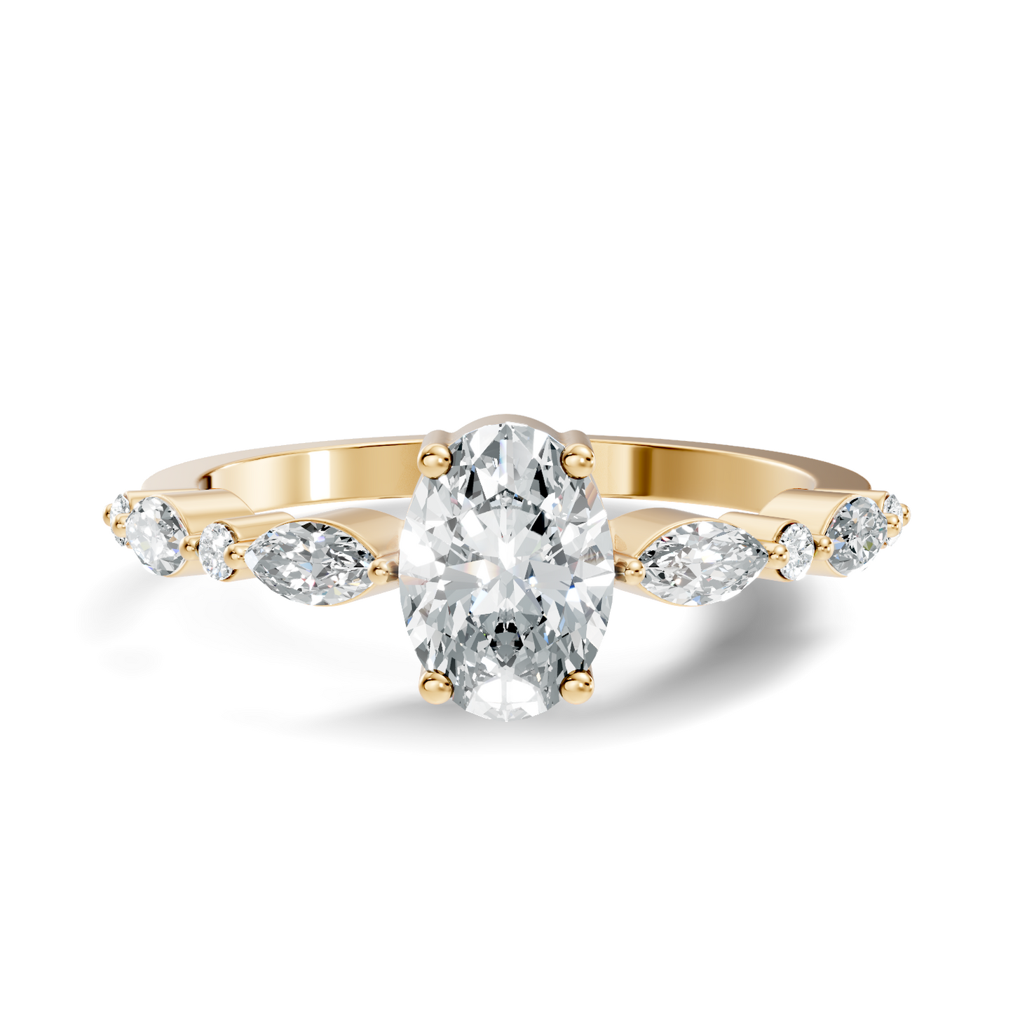 Oval, Marquise and Round Cut 1.20Ct Lab Grown Diamond Minimalist Dainty Stunning Wedding Ring For Women's